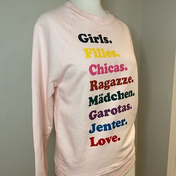 J. Crew Pink Pullover Sweatshirt French Terry Size Small - Picture 2 of 10